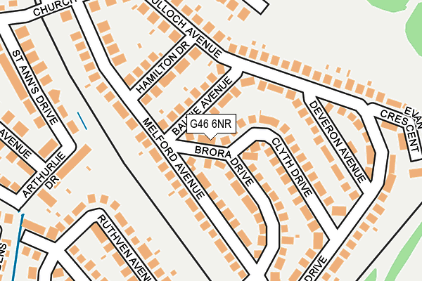 G46 6NR map - OS OpenMap – Local (Ordnance Survey)