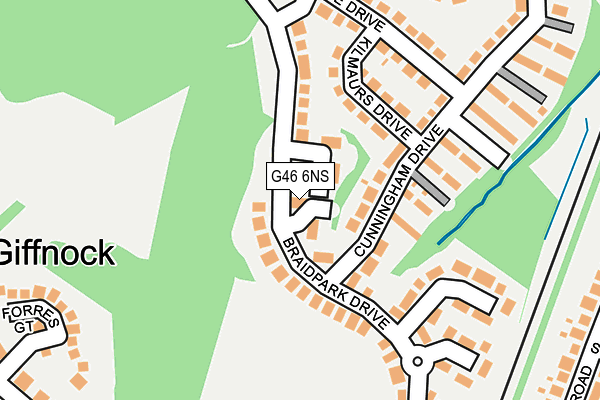 G46 6NS map - OS OpenMap – Local (Ordnance Survey)