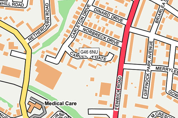 G46 6NU map - OS OpenMap – Local (Ordnance Survey)