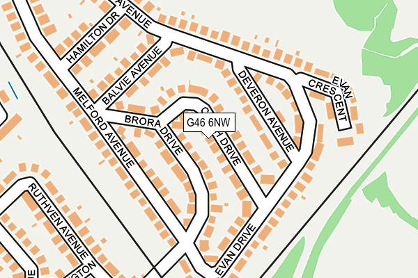 G46 6NW map - OS OpenMap – Local (Ordnance Survey)