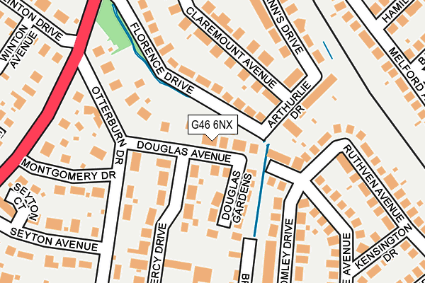 G46 6NX map - OS OpenMap – Local (Ordnance Survey)