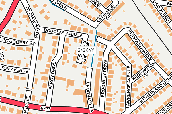 G46 6NY map - OS OpenMap – Local (Ordnance Survey)