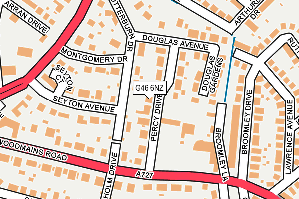 G46 6NZ map - OS OpenMap – Local (Ordnance Survey)