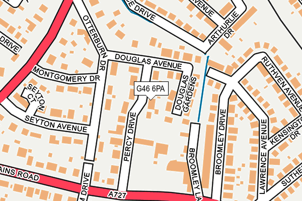 G46 6PA map - OS OpenMap – Local (Ordnance Survey)
