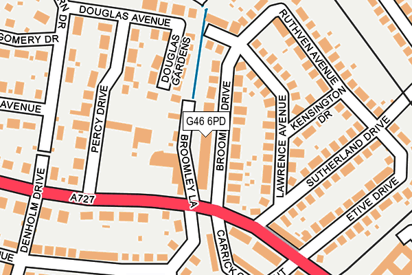 G46 6PD map - OS OpenMap – Local (Ordnance Survey)