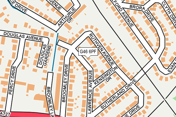 G46 6PF map - OS OpenMap – Local (Ordnance Survey)