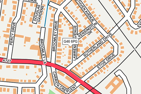 G46 6PG map - OS OpenMap – Local (Ordnance Survey)