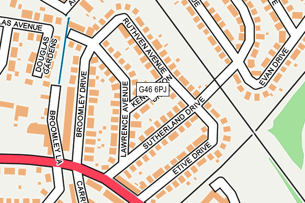 G46 6PJ map - OS OpenMap – Local (Ordnance Survey)
