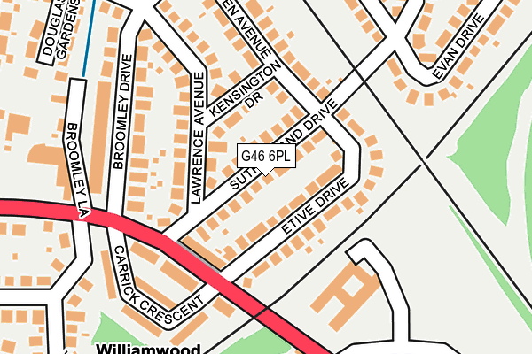 G46 6PL map - OS OpenMap – Local (Ordnance Survey)