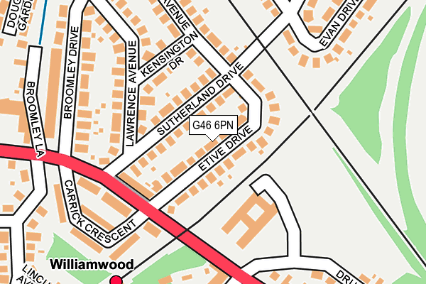 G46 6PN map - OS OpenMap – Local (Ordnance Survey)