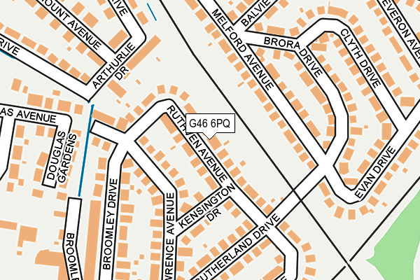 G46 6PQ map - OS OpenMap – Local (Ordnance Survey)