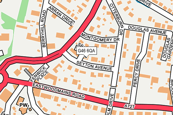 G46 6QA map - OS OpenMap – Local (Ordnance Survey)