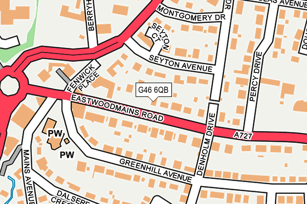 G46 6QB map - OS OpenMap – Local (Ordnance Survey)