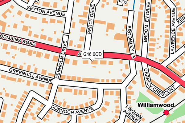 G46 6QD map - OS OpenMap – Local (Ordnance Survey)