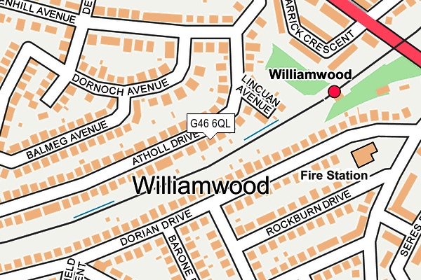 G46 6QL map - OS OpenMap – Local (Ordnance Survey)