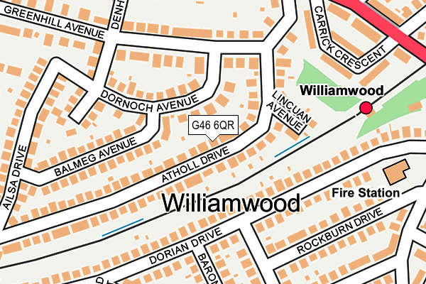 G46 6QR map - OS OpenMap – Local (Ordnance Survey)