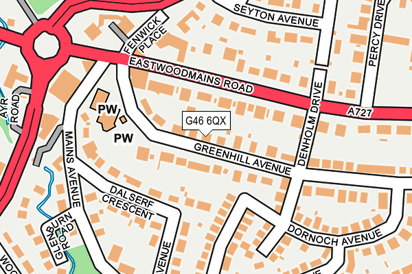 G46 6QX map - OS OpenMap – Local (Ordnance Survey)