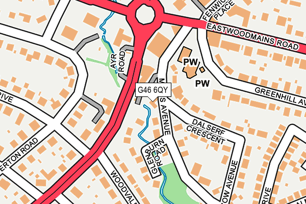 G46 6QY map - OS OpenMap – Local (Ordnance Survey)