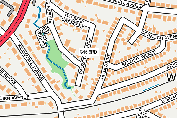 G46 6RD map - OS OpenMap – Local (Ordnance Survey)