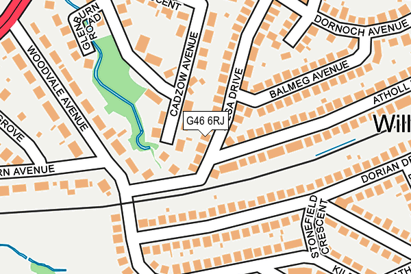 G46 6RJ map - OS OpenMap – Local (Ordnance Survey)