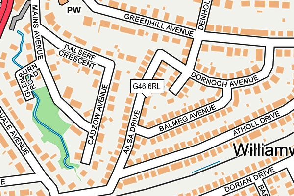 G46 6RL map - OS OpenMap – Local (Ordnance Survey)