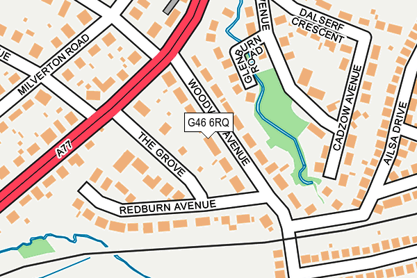 G46 6RQ map - OS OpenMap – Local (Ordnance Survey)