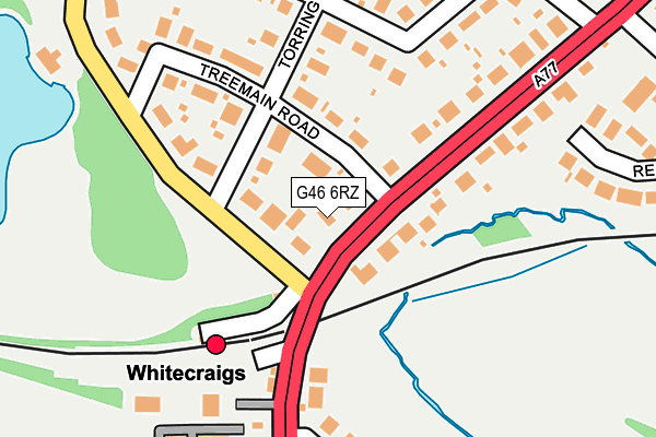 G46 6RZ map - OS OpenMap – Local (Ordnance Survey)