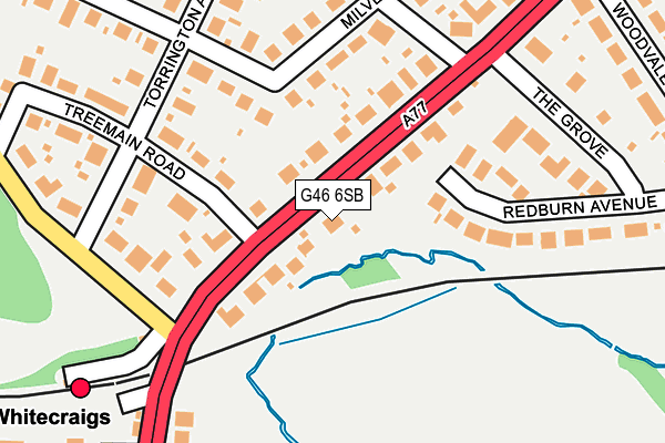 G46 6SB map - OS OpenMap – Local (Ordnance Survey)
