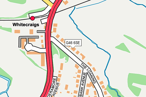 G46 6SE map - OS OpenMap – Local (Ordnance Survey)
