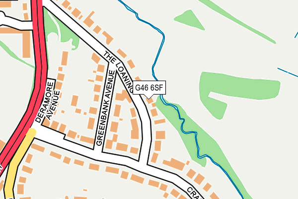 G46 6SF map - OS OpenMap – Local (Ordnance Survey)
