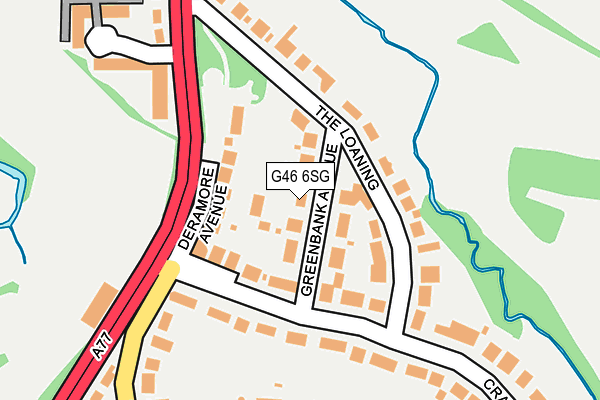 G46 6SG map - OS OpenMap – Local (Ordnance Survey)