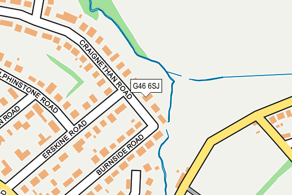 G46 6SJ map - OS OpenMap – Local (Ordnance Survey)