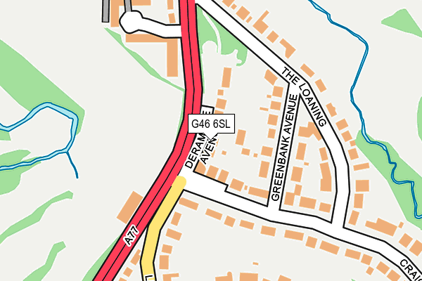 G46 6SL map - OS OpenMap – Local (Ordnance Survey)