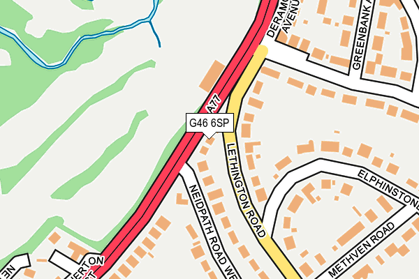 G46 6SP map - OS OpenMap – Local (Ordnance Survey)