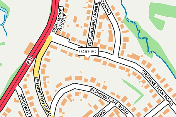 G46 6SQ map - OS OpenMap – Local (Ordnance Survey)