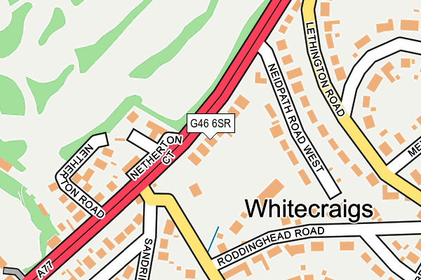 G46 6SR map - OS OpenMap – Local (Ordnance Survey)