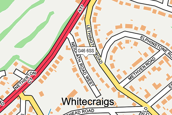 G46 6SS map - OS OpenMap – Local (Ordnance Survey)