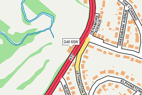 G46 6SW map - OS OpenMap – Local (Ordnance Survey)