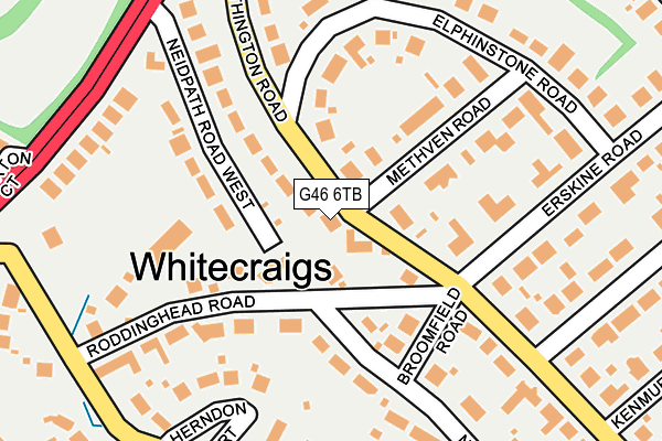 G46 6TB map - OS OpenMap – Local (Ordnance Survey)