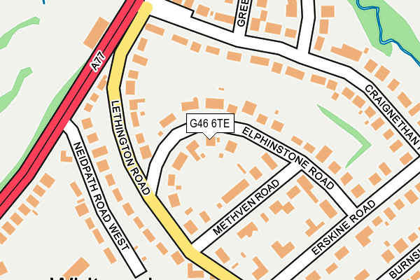 G46 6TE map - OS OpenMap – Local (Ordnance Survey)