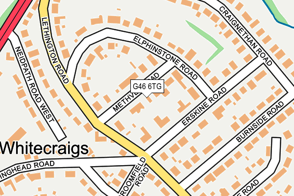 G46 6TG map - OS OpenMap – Local (Ordnance Survey)