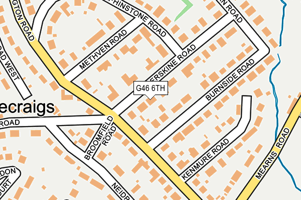G46 6TH map - OS OpenMap – Local (Ordnance Survey)