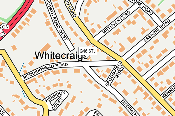 G46 6TJ map - OS OpenMap – Local (Ordnance Survey)