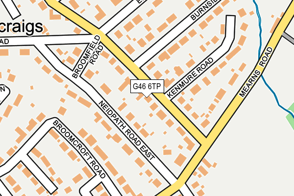 G46 6TP map - OS OpenMap – Local (Ordnance Survey)
