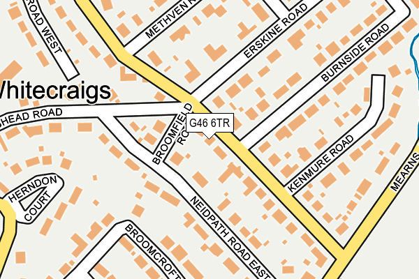 G46 6TR map - OS OpenMap – Local (Ordnance Survey)