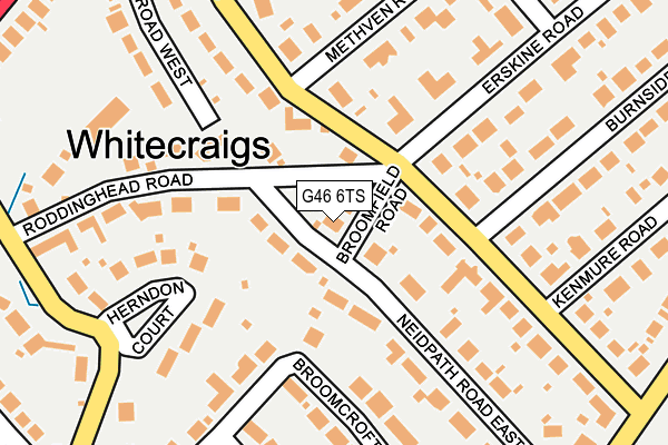 G46 6TS map - OS OpenMap – Local (Ordnance Survey)