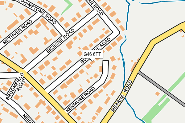 G46 6TT map - OS OpenMap – Local (Ordnance Survey)