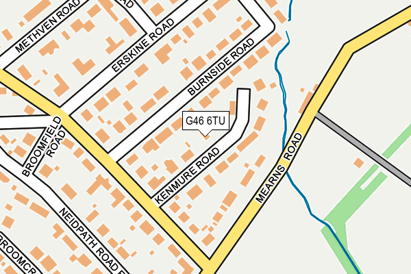 G46 6TU map - OS OpenMap – Local (Ordnance Survey)