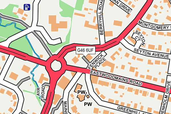 G46 6UF map - OS OpenMap – Local (Ordnance Survey)