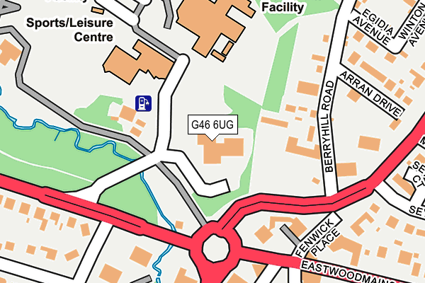 G46 6UG map - OS OpenMap – Local (Ordnance Survey)